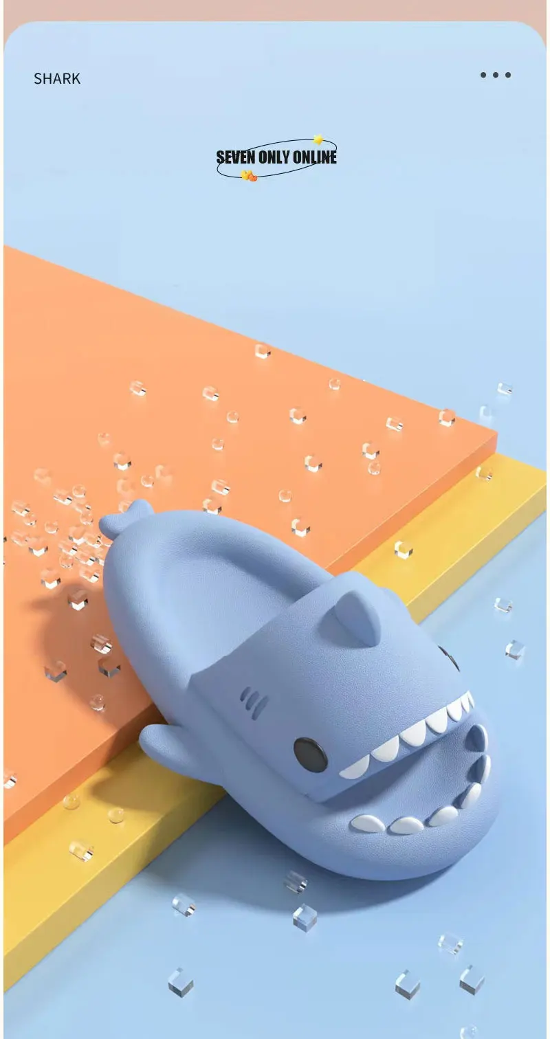 Kinder Schuhe Hausschuhe Shark Flip-Flops Weiche Sohle Cartoon Slipper Frauen Mann Badezimmer Sandale EVA Nicht-slip Kinder Schuhe sandalen – Detail 5