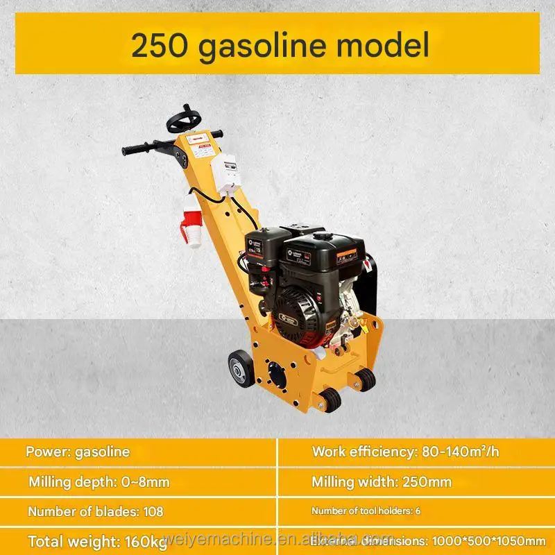 Concrete Machinery Equipment 300 Concrete Floor Scarifier MachineFactory Price Scarifying Milling Machine for Concrete Flooring