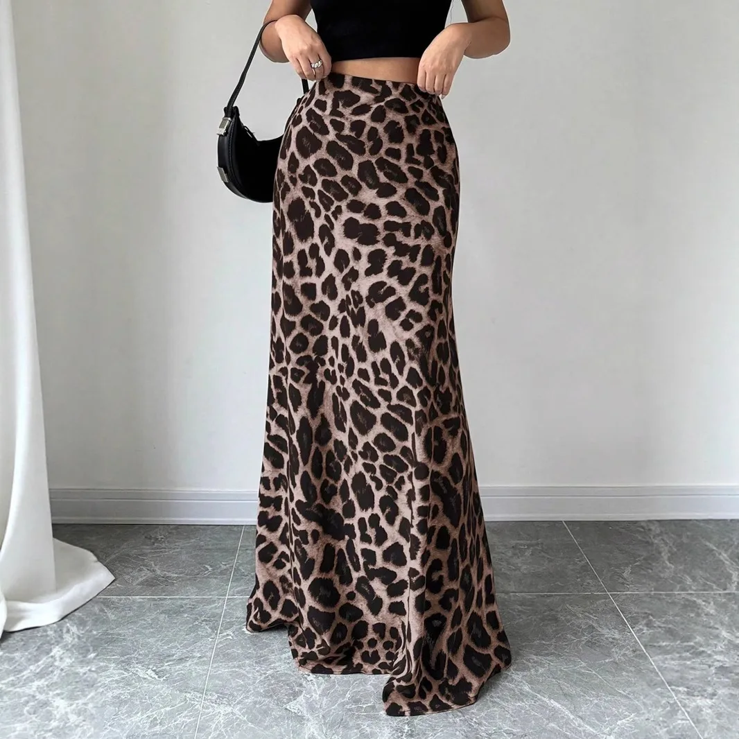 

Women's Colored Satin Dress, Half Skirt, Women's Summer New Style, Simulated Silk Long Skirt, High-end Feel