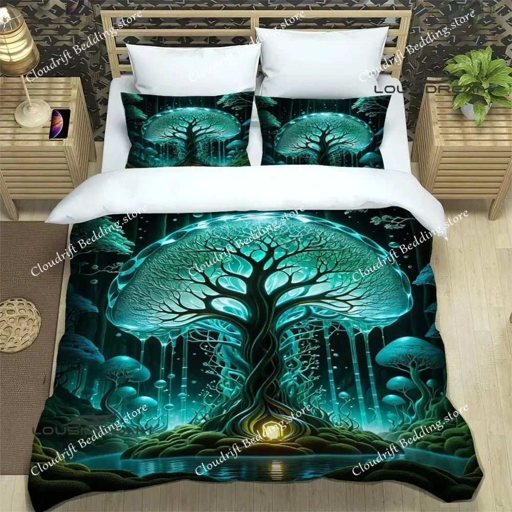 

Tree of Life printed Bedding Sets exquisite bed supplies set duvet cover bed comforter set bedding set luxury birthday gift