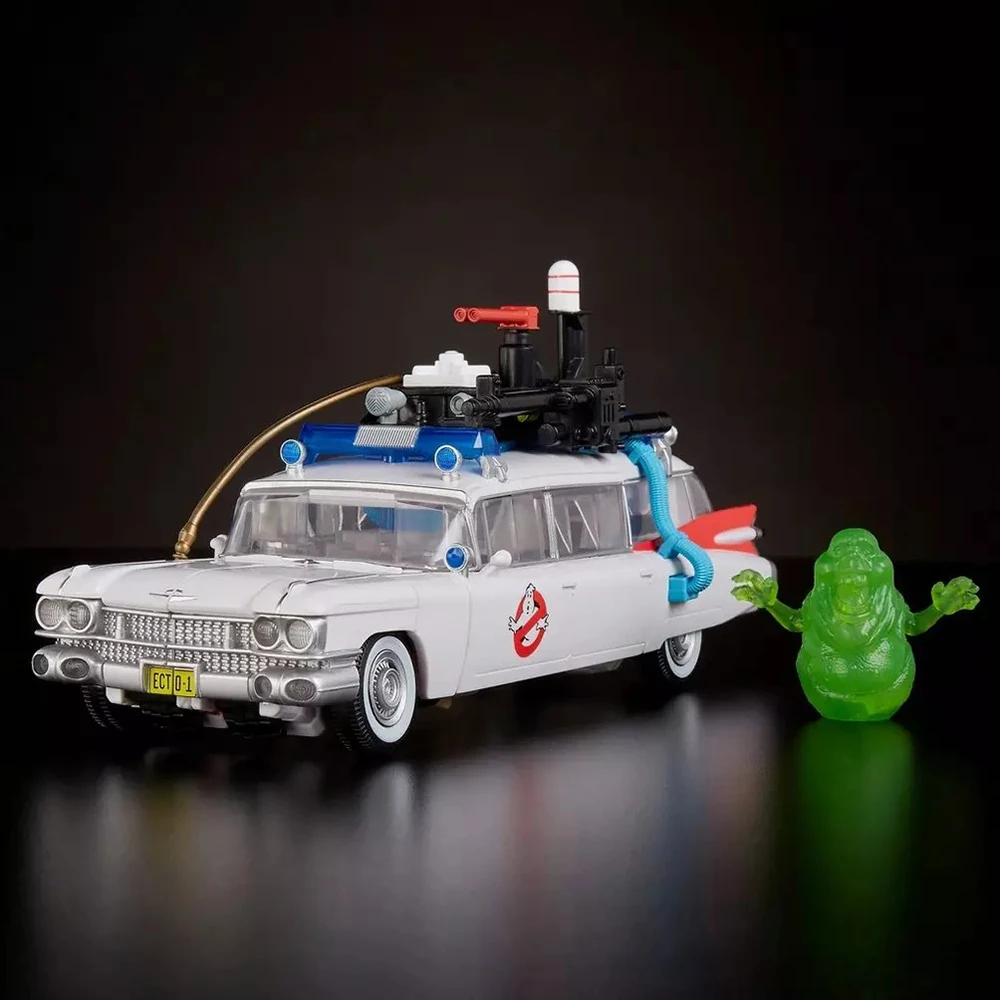 [En stock] Transformers colaborativos Ghostbusters Ectotron ECTO-1 18,4 cm bonita figura de acción coleccionable Robot modelo regalo Juguetes