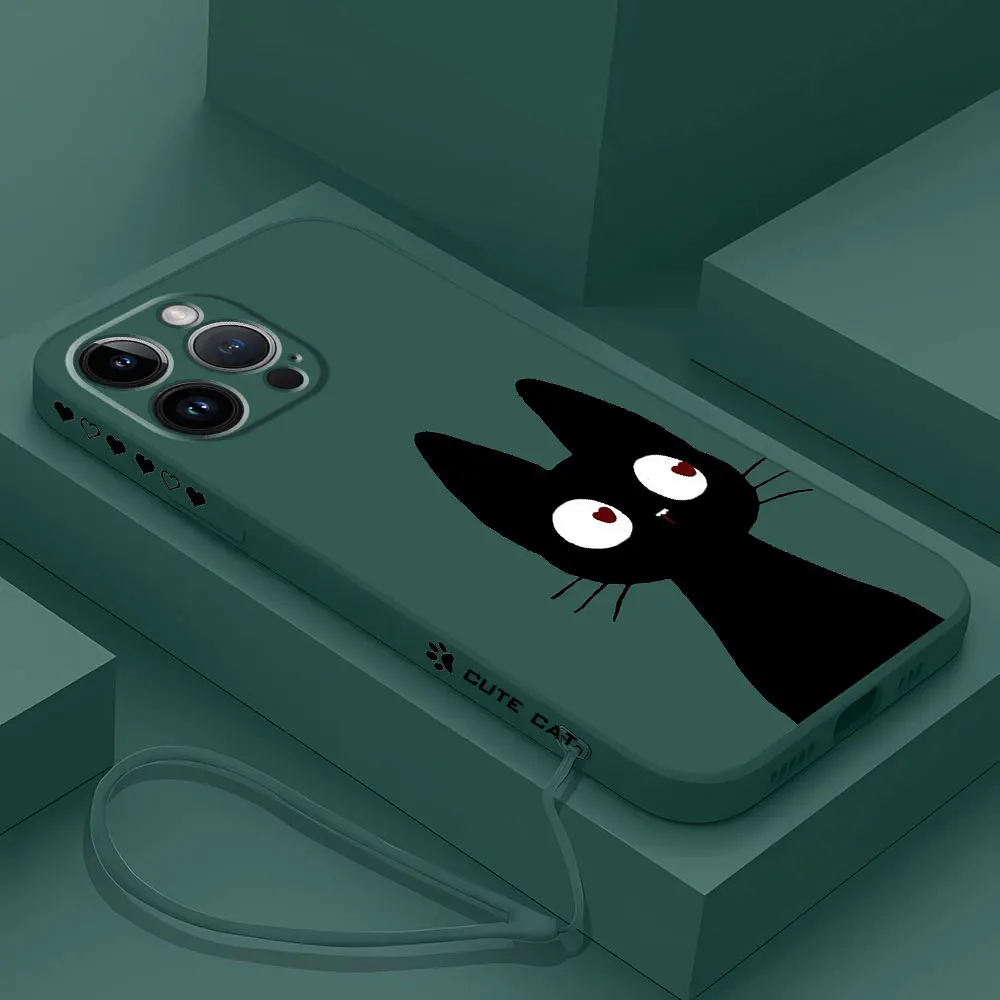 Silicone Case for Samsung Galaxy A50 A71 A05s A10 A03 A02 A04e A70 A51 A20s A01 Core A02s A31 A30 Cute Lucky Cat Cover