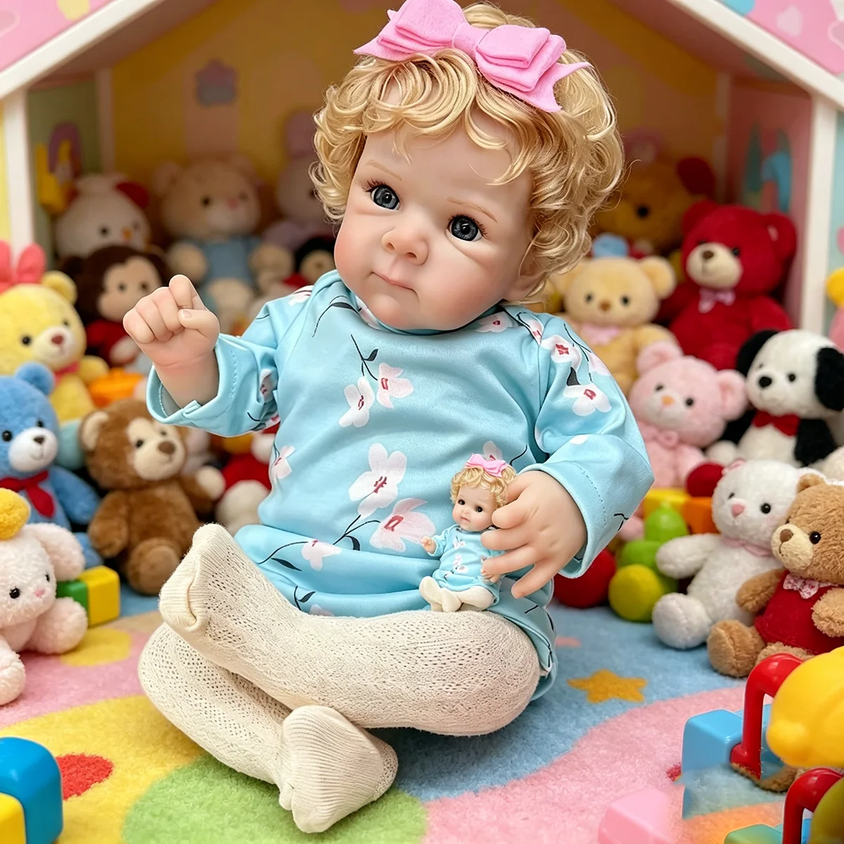 18inch 45cm Bettie Reborn Girl Doll with Cotton Body, Rooted Hair & Paste Eyelashes
