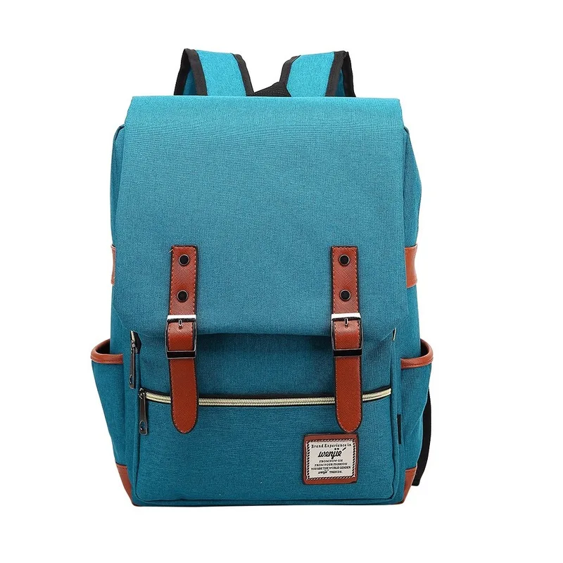 Fashion Vintage Laptop Backpack Women Canvas Bags MEN canvas Travel Leisure Backpacks Retro Casual Bag School Bags For Teenager#