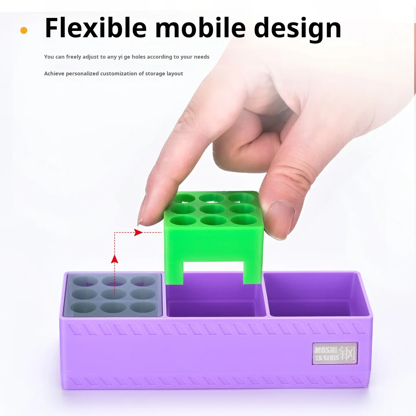 MSWZ Magnetic Accessory Glue Tool Storage Box TS-009 Portable Desktop Storage Box for Holds Glue Panel Liner Drills/Markers