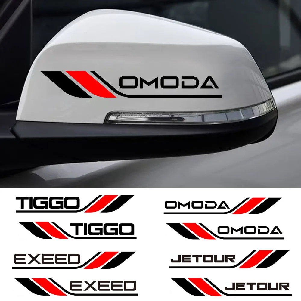 2pcs Car Rearview Mirror Sticker For Chery Jetour T1 T2 TIGGO OMODA EXEED Car SUV Truck Accessories