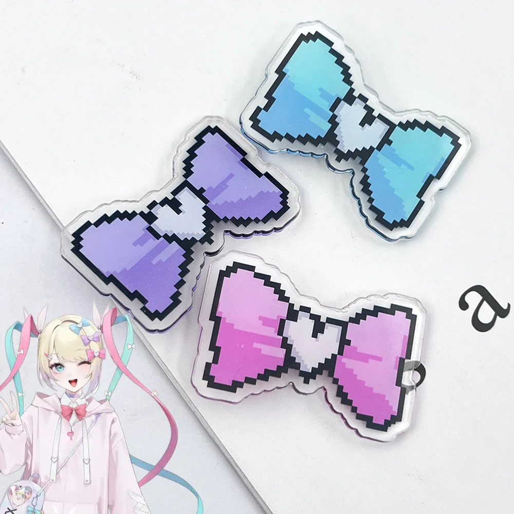 Game NEEDY GIRL OVERDOSE KAnge Rain Cosplay Hairpin Girl Bow Hair Clip Acrylic Headwear Lolita Carnival Hair Accessories