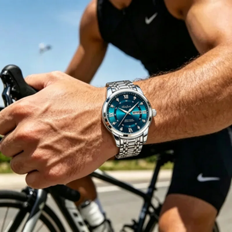 

Waterproof Luminous Men Quartz Watch Luxury Trendy Stainless Steel Date Week Fashion Daily Reloj Hombre Gift