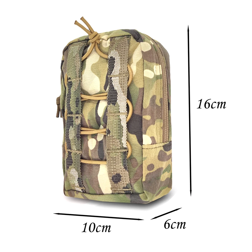 Tactical Waist Bag  Small Vertical GP Pouch Multi Functional Hunting  500D Molle Pouch Sundry Storage Bag