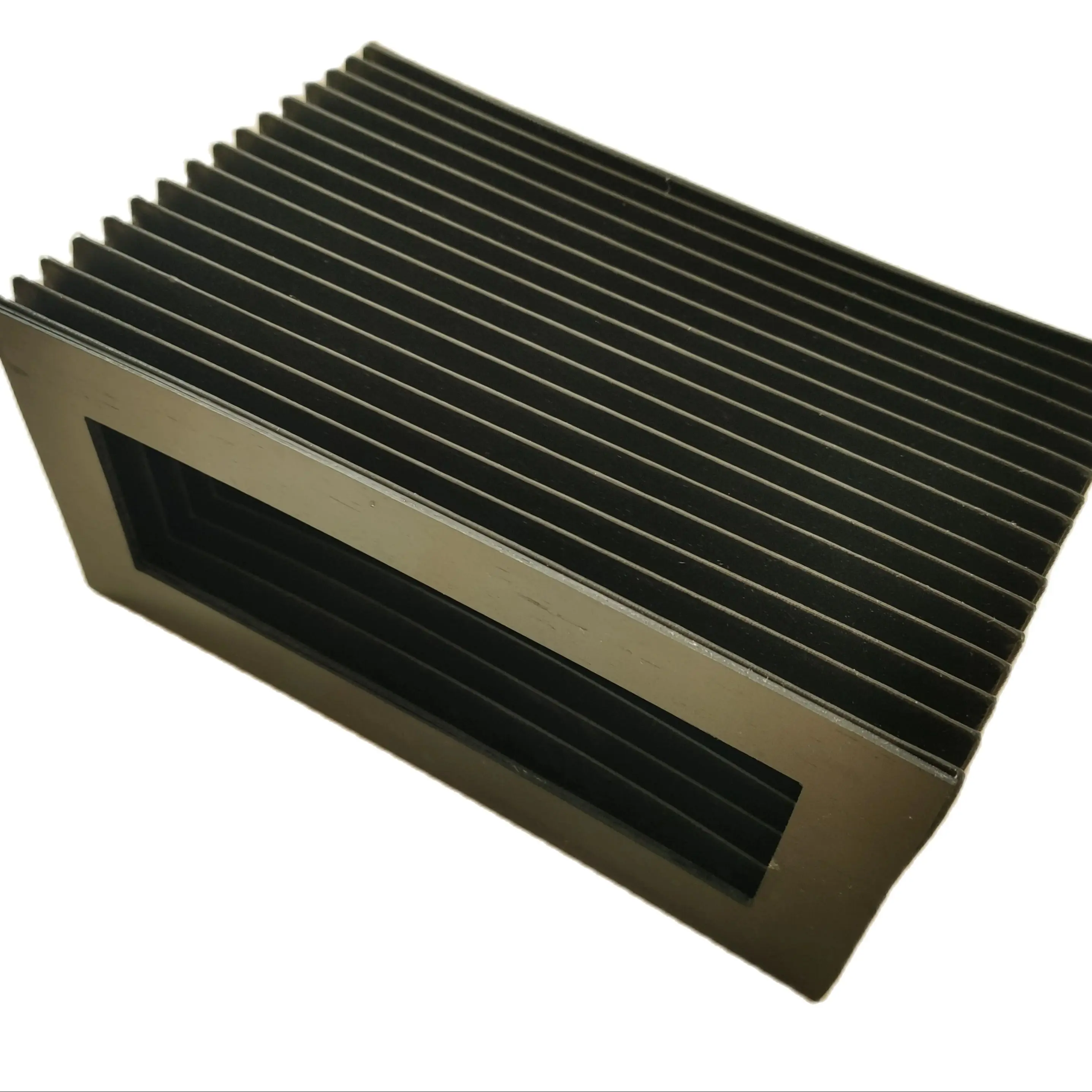 Rectangle accordion bellows, inner size is 150 x 75,Outer size is 185 x 105, open Lmax is 200mm