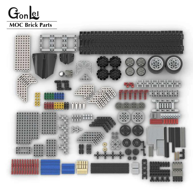 Technical Gears Axle Beams Frame Pin Connector Liftarm Panels Turntable Bush Wedge Belt Wheel Tire Steering Steel Ball EV3 Parts