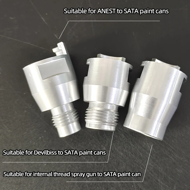 

Universal Spray Gun Thread Adapter for Devilbiss ANEST SATA Paint Cans Compatible Internal Thread Spray Gun Connector