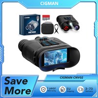 CIGMAN CNV02 Night Vision Binoculars, 3 inch Screen, 5000mAh Battery, 3 Levels IR, 8X Digital Zoom, 25mm, f/1.4 Lens, Max 128GB
