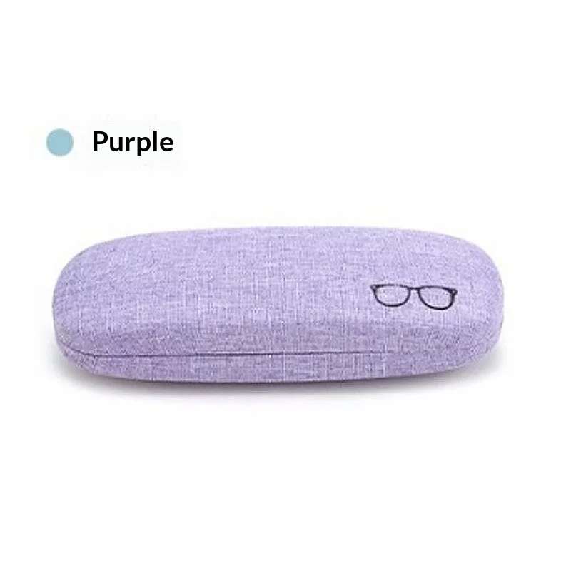 Durable Anti-Pressure Hard Shell Linen Sunglasses Case Portable Protective Eyewear Storage Holder for Men & Women
