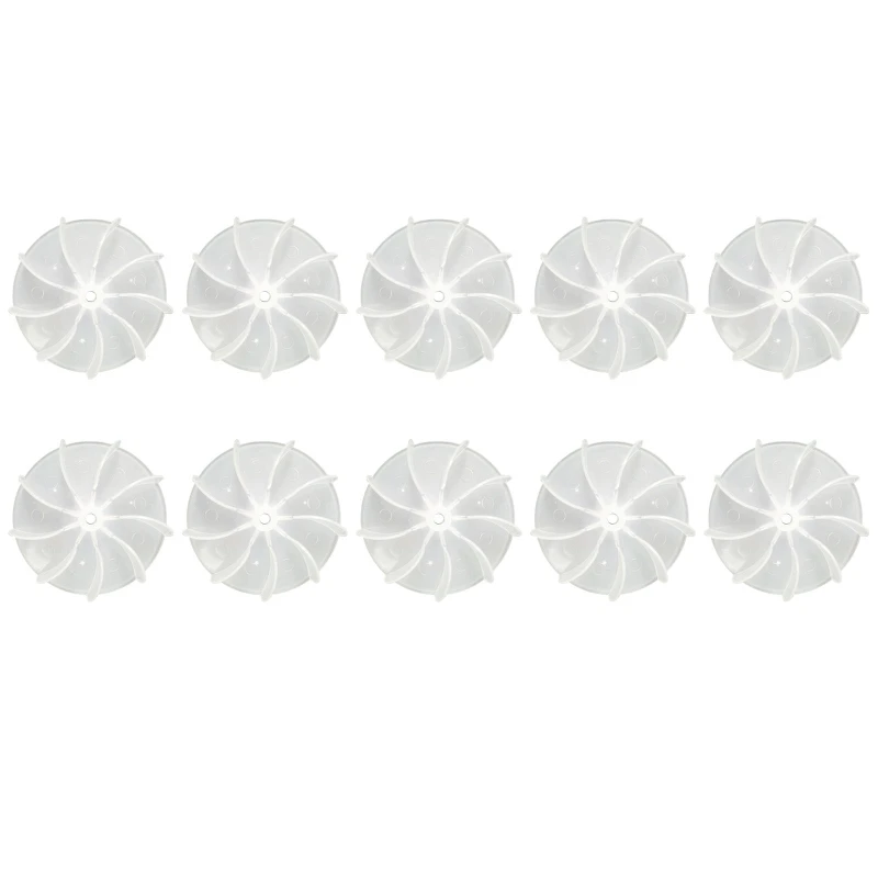 M2EE 10 Pieces/Set Transparent Color Plastic Fan Blades Hair Dryer Universal High Power AC Motor Plastic Fan Blade