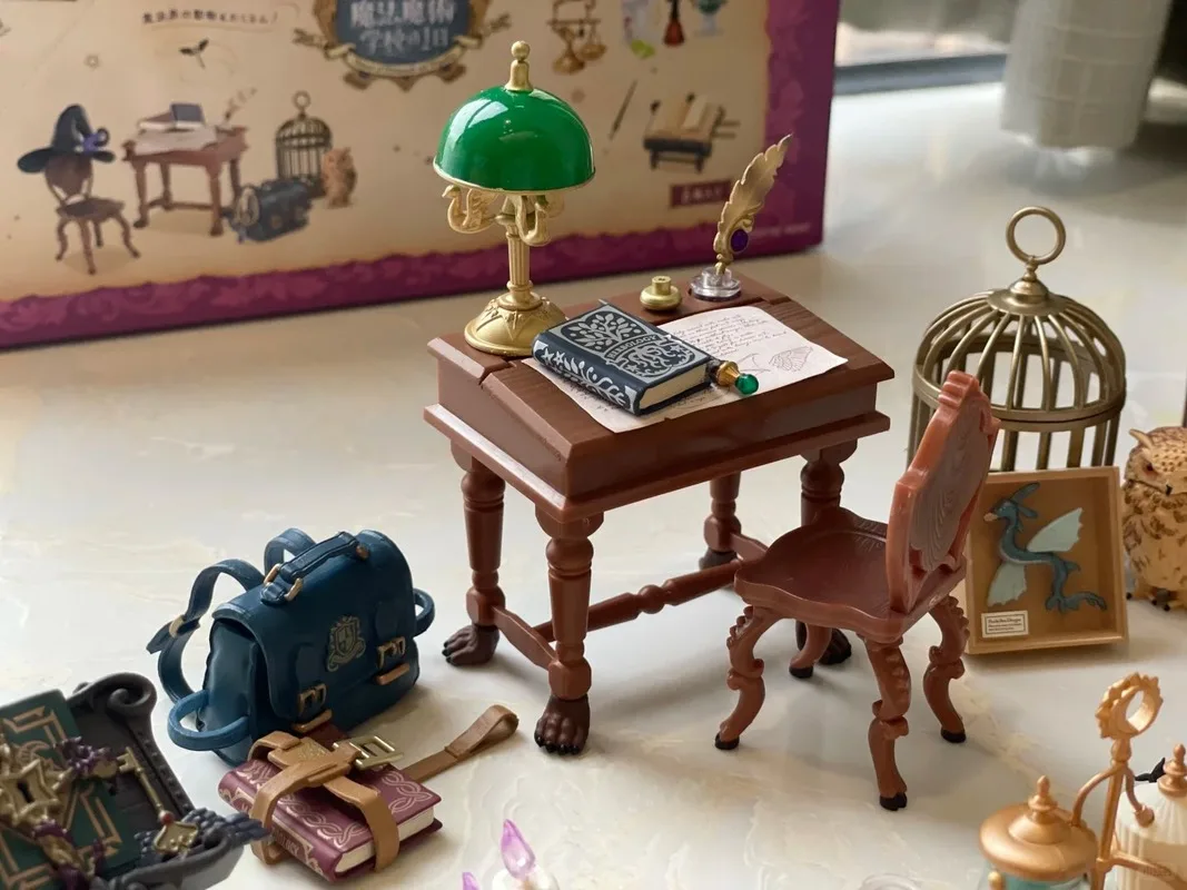 Re-Ment-caja ciega de la serie de la escuela de brujería y hechicería, escena en miniatura, objeto mágico, decoración de habitación, regalo personalizado