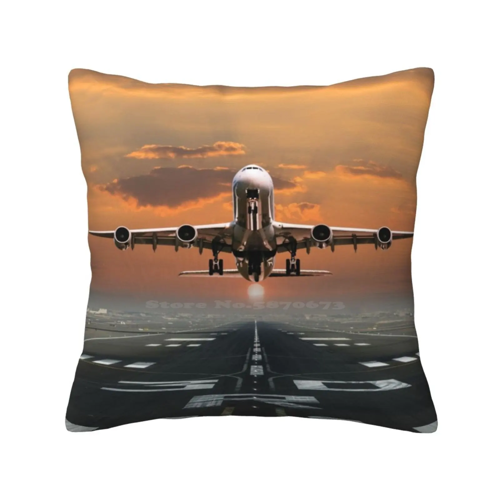 Airplane Takeoff Throw Cushion Pillow Cover Pilots Aviators Aviatrix Airplanes Aeroplane Aircraft Airbus Boeing Cessna Captain