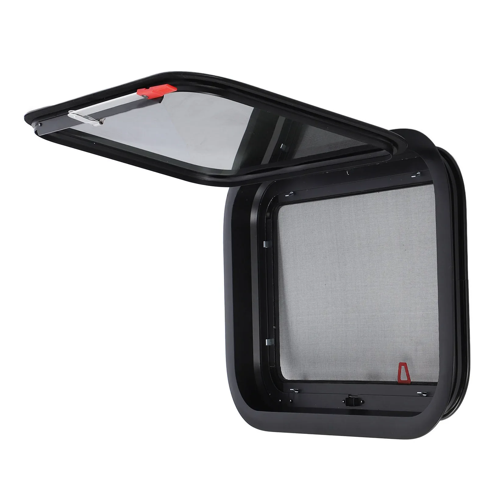 

RV Window Push-out Window 22''×15'' Emergency External with Mesh Screen Support Rod for Caravan Camping Trailer Motorh