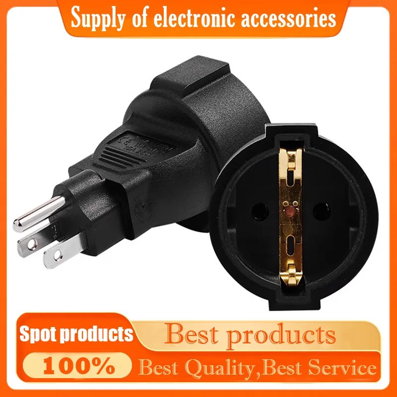 

US-EU 4.8mm power converter to European regulation 15A/16A socket Russia Korea Germany converter