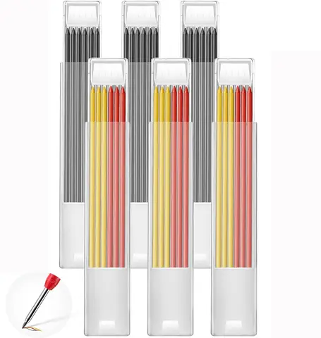 36 PCS 2.8mm Pencil Lead Refills for Carpenter Pencil Mark Pencils Deep Hole Construction Pencil Replacements Study Pencil Leads