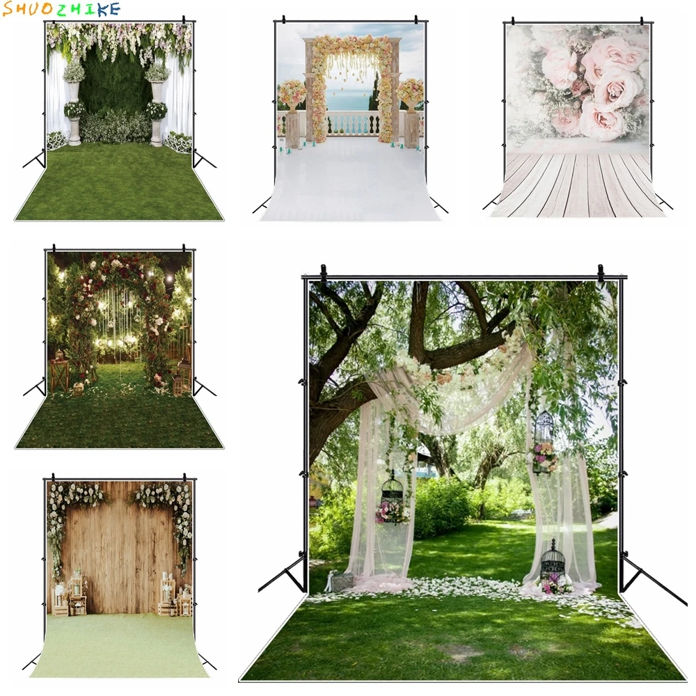 

Wedding Scenes Photocall Marriage Flowers Baby Birthday Photography Backdrop Photographic Background For Photo Studio