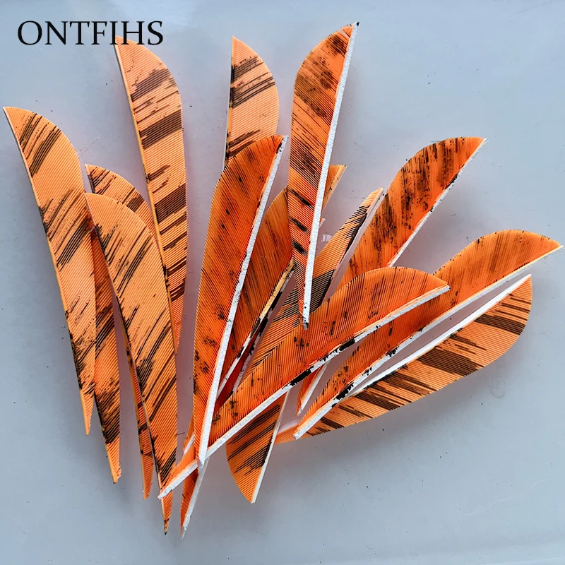 50 Pcs /lot  New  3 Inch Archery  Feather Water Drop Ink Painting Feathers Arrows Turkey Fletching