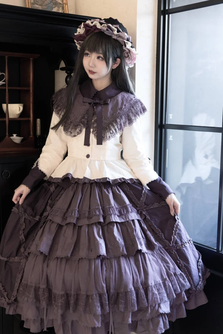 new-original-purple-magic-circle-collaborative-handmade-ears-downward-dog-lolita-hat-small-round-cap-for-anime-fans