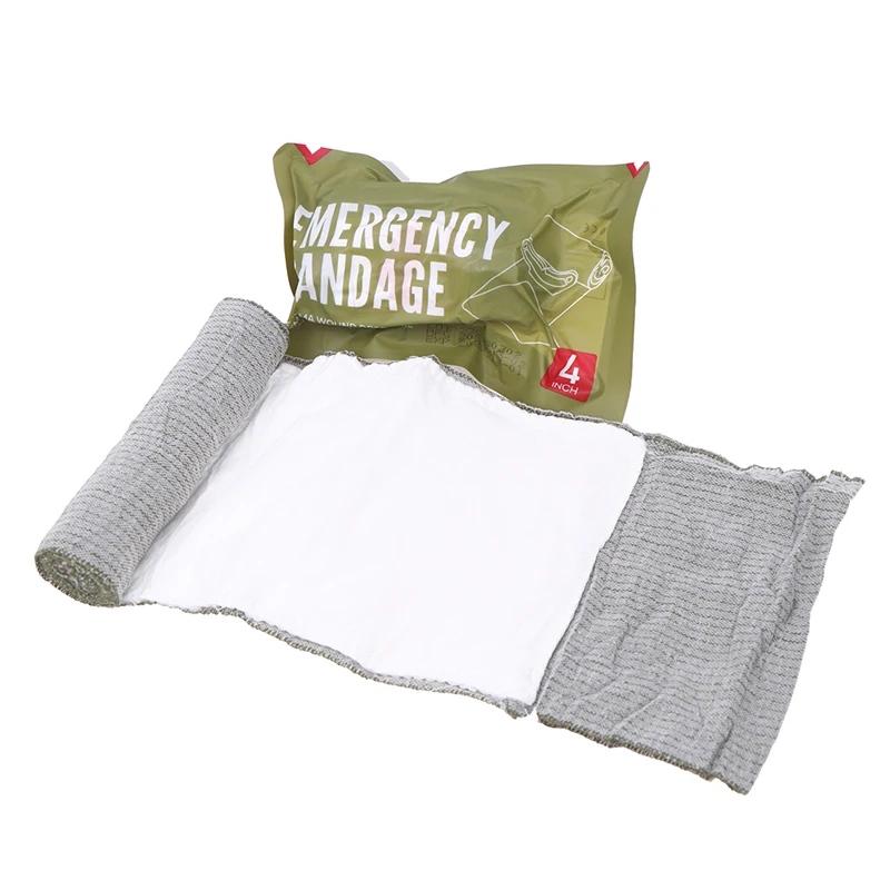 Atadura De Compressão De Emergência, ferida Tactical Trauma Dressing, Atadura Abdominal, Resgate, 4/6 Polegadas