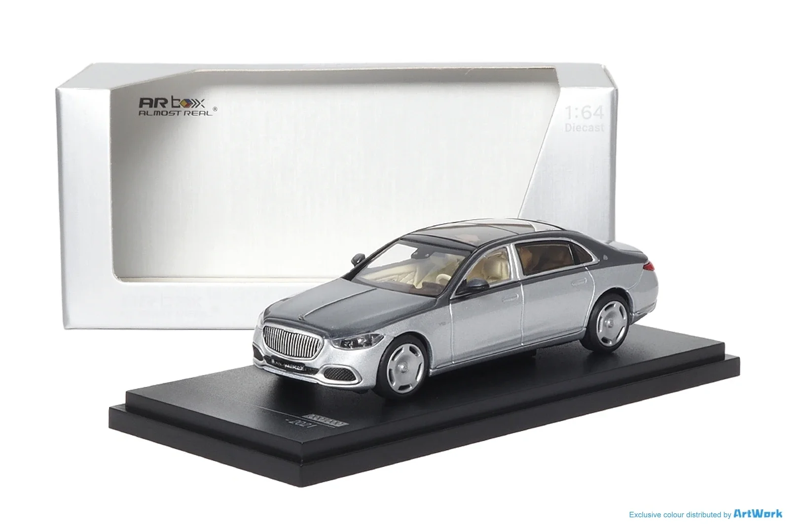 

AR BOX 1:64 MB S Class Z223 2021 Grey Silver limited600 Model Car