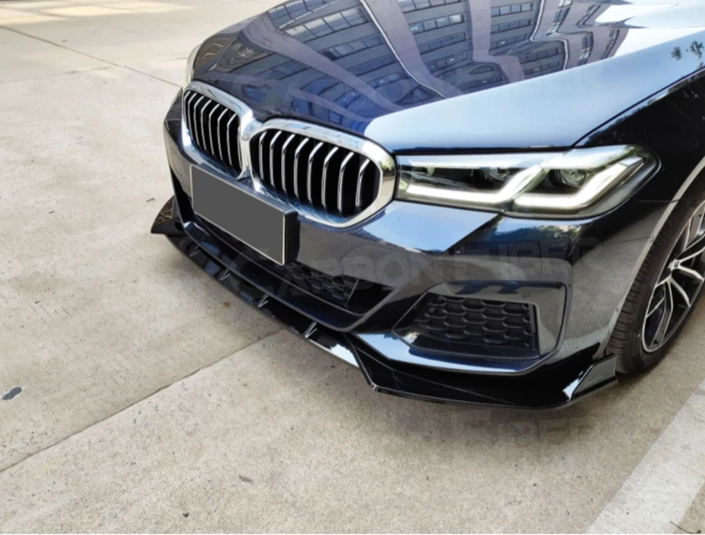 

3 шт., передний бампер из углеродного волокна, сплиттер для губ, спойлер для BMW 5 серии G30 G38 M Sport 2021 2022 ABS Lip