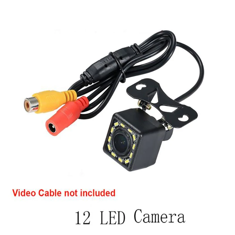 Caméra de recul HD pour voiture, vision nocturne, caméra de stationnement grand angle, vidéo de véhicule, 12 LED, nouveau