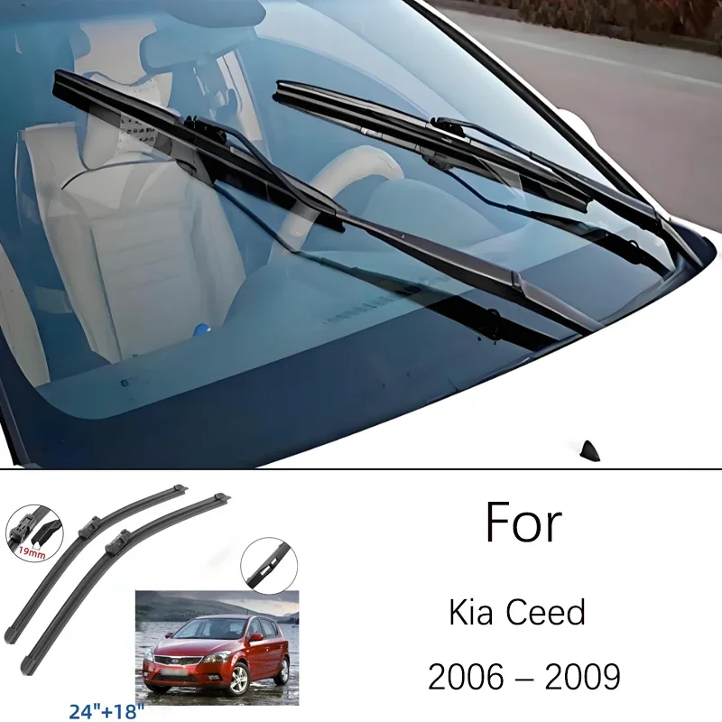 

For Kia Ceed 2006-2009 2006 2007 2008 2009 24 18 Inch Front Wiper Blades Windshield Windscreen Window Accessories