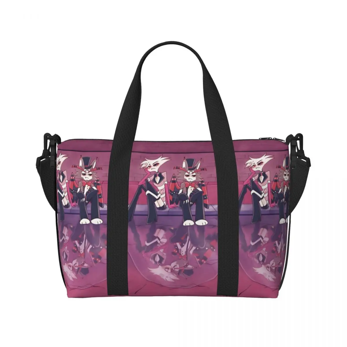 

Изготовленная на заказ большая сумка для отелей, женская сумка для покупок в стиле аниме, пляжная дорожная сумка для спортзала