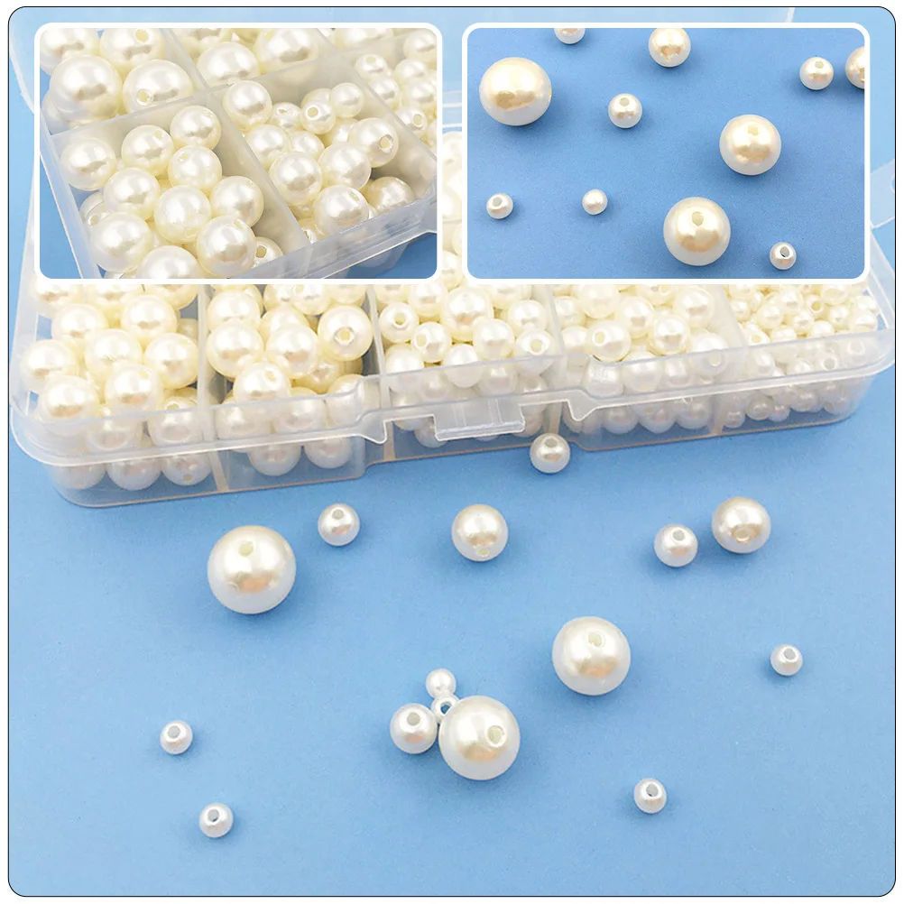 

1 Box Simulation Pearl Handmade Jewelry Spacer Beads Bracelet Pearl Charms Diy Accessories Craft Making Materials Necklace Beads