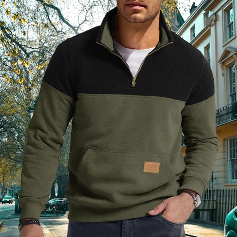 

Классический лоскутный пуловер с флисовой подкладкой, топы для мужчин, осенне-зимние теплые вельветовые толстовки, мужская одежда, винтажные топы с капюшоном