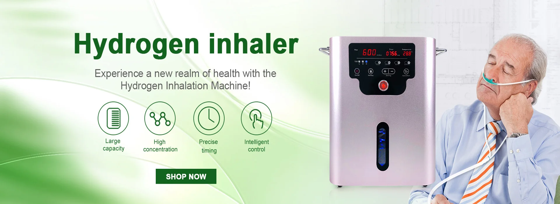 Premium 1500ml Wasserstoff-Inhalationsgerät Wasserstoff-Sauerstoff-Generator HHO-Inhalator SPE PEM Smart Display Heimwellness SUYZEKO – Detail 1