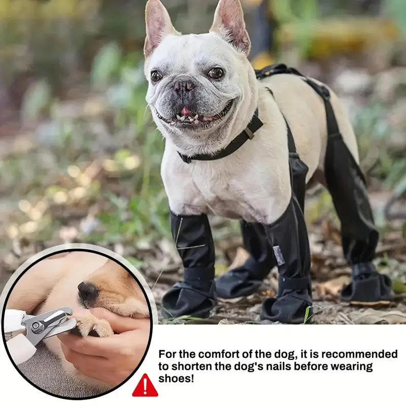 Dog Shoes Waterproof Adjustable Dog Shoes Anti-slip Dog Boots Outdoor Protective Accessories for Small and Medium Size