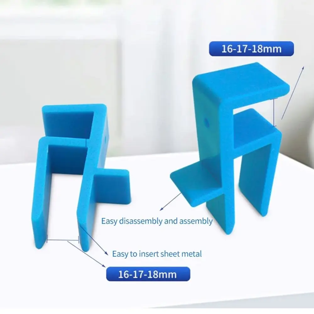 2 PCS Cabinetmate Wardrobe Closure Jig Set Plastic 16-18mm Woodworking Clamp Panel Alignment Blue Jigs Closing Fixing Clip