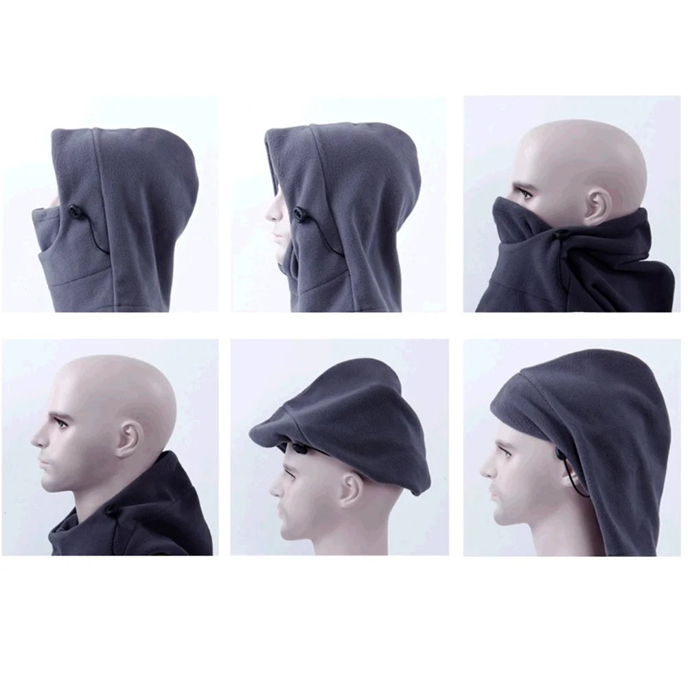 6 in 1 Warm Balaclava Hat Cold Resistant Windproof Full Face Neck Warmer Outdoor Winter Sports Skiing Cycling Running