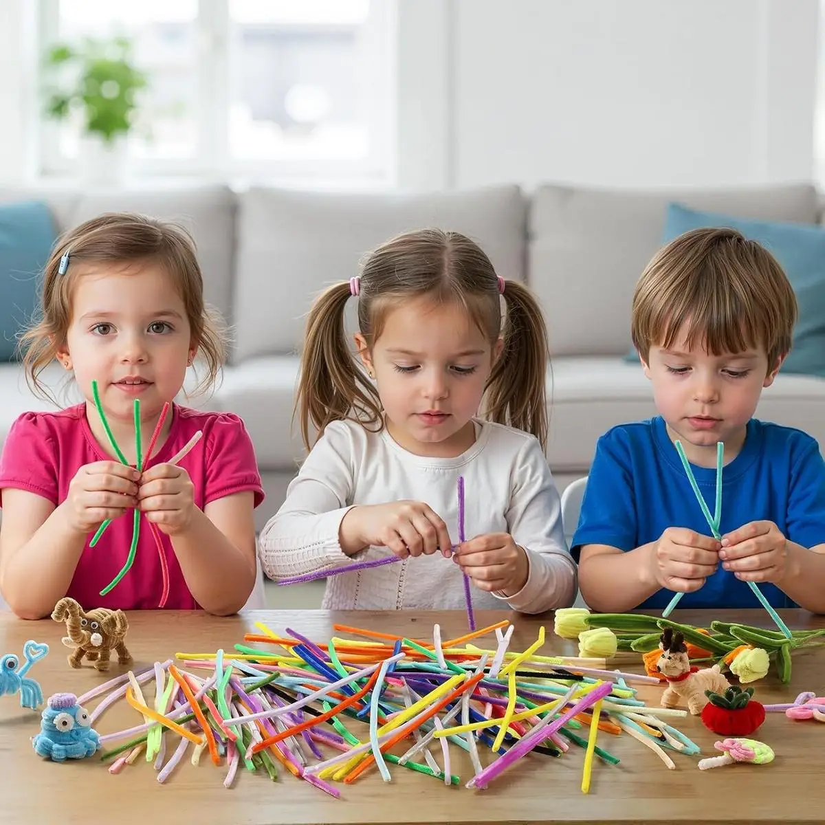 400 Stück Pfeifenreiniger in 20 Farben, Kreative Bastelstäbchen, DIY Pfeifenreiniger für Heimwerker, Kunst und Handwerk, Dekorationsbedarf – Detail 14