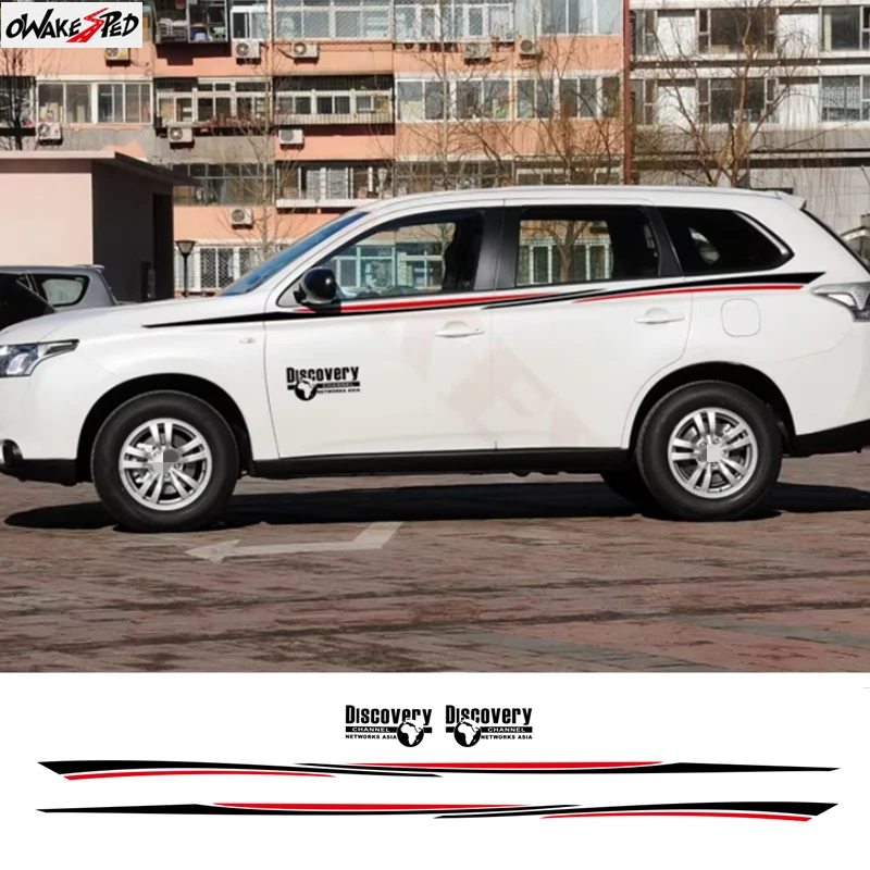 

Кузов автомобиля, линия талии, спортивные полосы, наклейка для Mitsubishi Outlander PHEV, автомобильная дверная линия талии, декоративная наклейка, внешние аксессуары