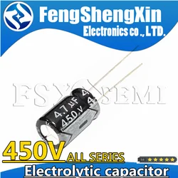 450V aluminum electrolytic capacitor 1uF 4.7uF 6.8uF 10uF 22uF 33uF 47uF 68uF 100uF