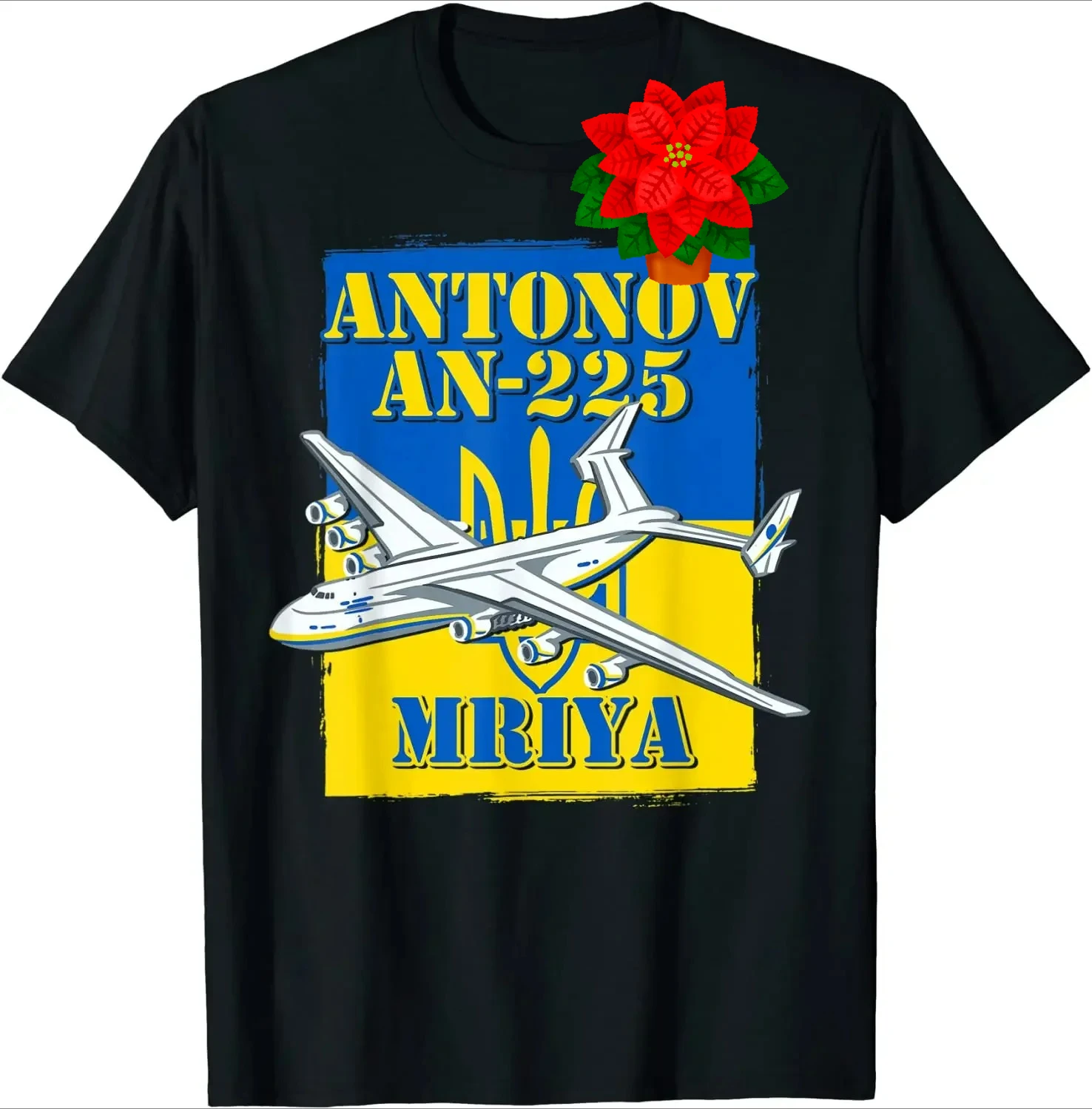 Camiseta Antonov AN-225 Mriya Ukrainian Cargo Plane, 100% algodón, cuello redondo, camiseta informal de manga corta de verano para hombre, talla S-3XL