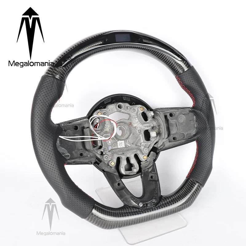 Fit For BMW Mini JCW COUPE Paceman Countryman F55 F56 F57 F60 R60 R61 R56 R50 R52 R53 R57 R58 LED Carbon Fiber Steering Wheel
