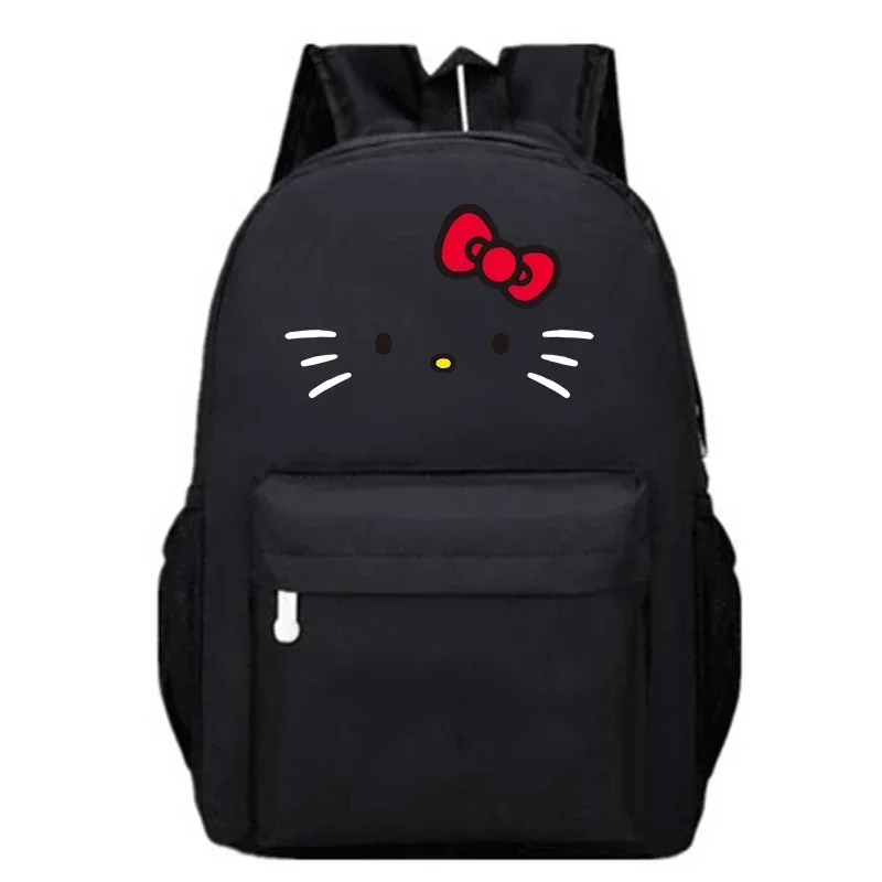 Sac à dos imprimé Hello Kitty pour femme, sac de voyage, grande capacité, sac à dos pour ordinateur portable 12.6 pouces x 18.11 pouces, matériau Oxford grill 20-35L