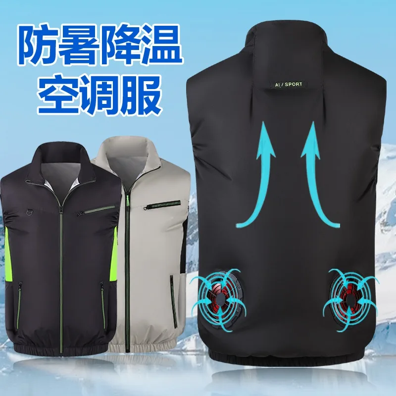Light Thin Ice Feel Cooling Vest Summer Breathable Sleeveless Coat Unisex Quick Dry Top Jogging Hiking Walking Daily Outfit