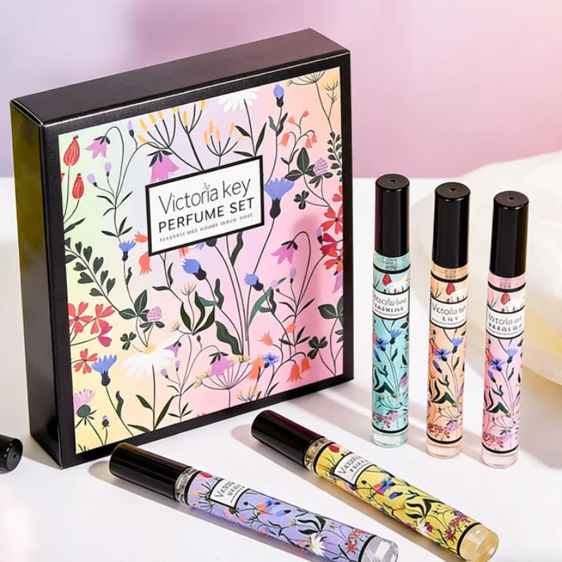 

Элегантные женские духи, свежий жасминовый ванильный аромат, стойкая туалетная вода, портативный многоароматический женский парфюмерный подарочный набор