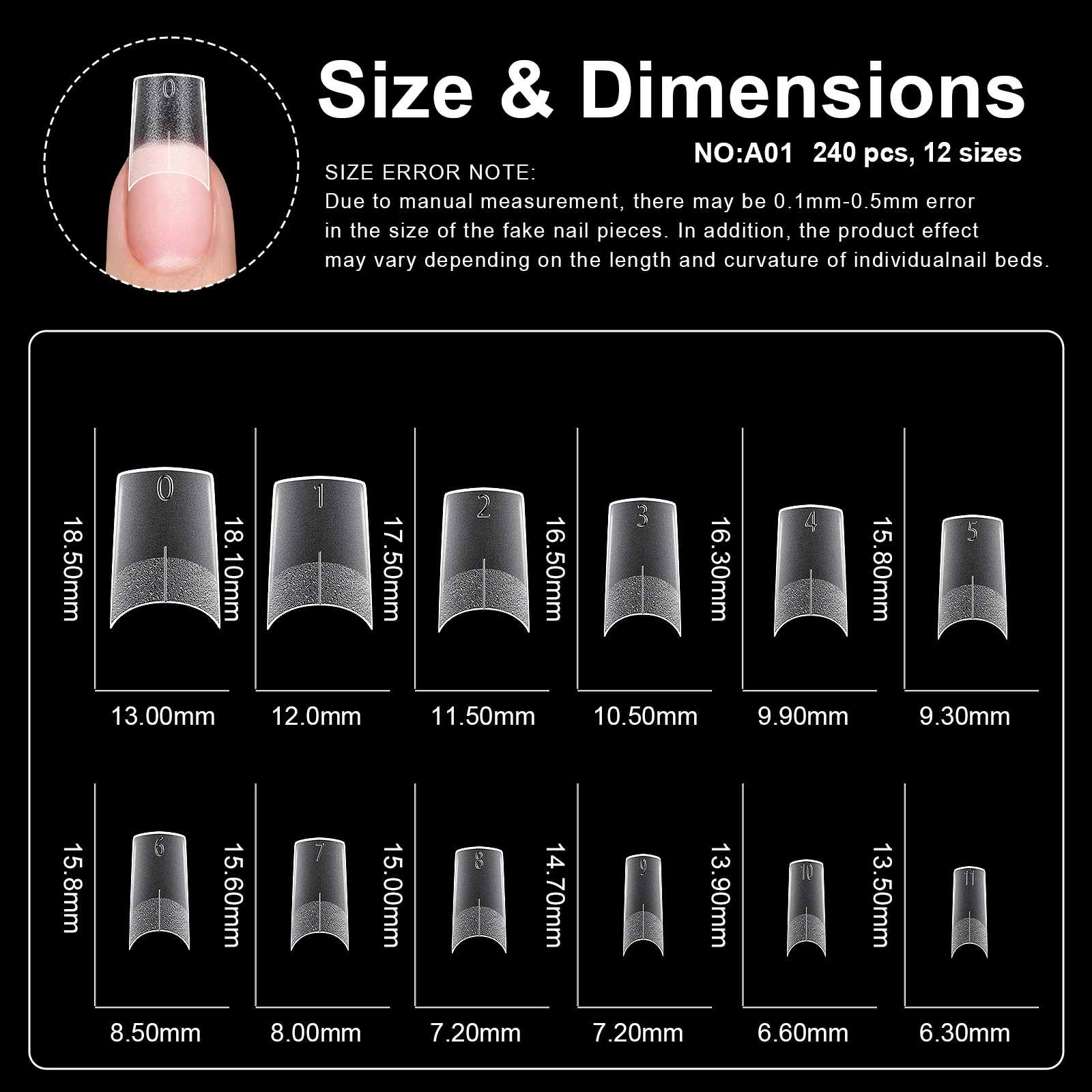 240 Stück kurze, mandelförmige Soft-Gel-X-Nagelspitzen, Full Cover Coffin Stiletto, mattierte, künstliche Nägel zum Aufkleben, DIY Salon Maniküre – Detail 12