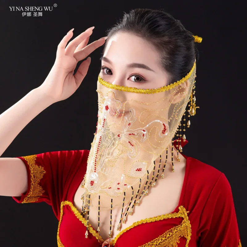Bauchtanz Quaste Schleier Bauchtanz/Indischer Tanz Performance Kostüm Zubehör Requisiten Orientalischer Tanz Hanfu Gesichtsmaske Maske Frauen