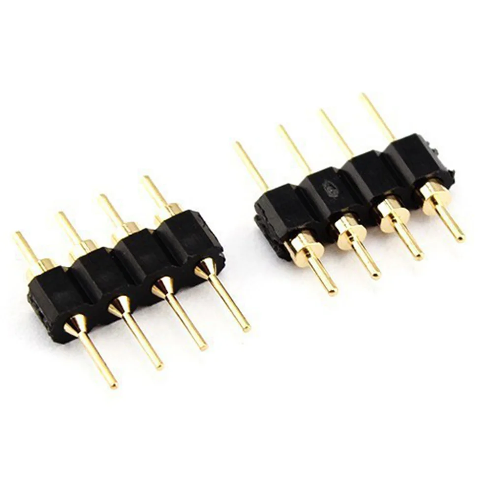 50 قطعة مجموعة توصيل رأس الدبوس ذكر أنثى لشريط LED 5050 ضوء ملون دائرة Pcb تطبيقات إلكترونية ذاتية الصنع